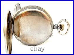 Pocket Watch LONGINES Hunter Cal 18.50 Case Steel 49mm Circa 1910 Working