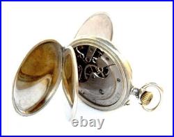 Pocket Watch LONGINES Hunter Cal 18.50 Case Steel 49mm Circa 1910 Working