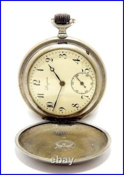 Pocket Watch LONGINES Hunter Cal 18.50 Case Steel 51mm Circa 1910 Working