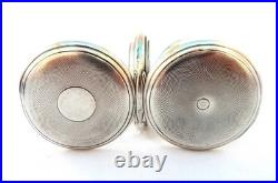 Pocket Watch LONGINES Hunter Dial Porcelain Case Silver 50mm Circa 1920 Working