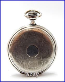 Pocket Watch LONGUEVE Hunter Hand Winding Circa 1910 Case Silver 50mm Working
