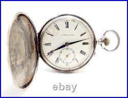 Pocket Watch LOUIS BRANDT & FRERE Hunter 15 Rubie Case Silver 51mm Working 1910c