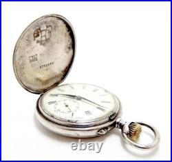 Pocket Watch LOUIS BRANDT & FRERE Hunter 15 Rubie Case Silver 51mm Working 1910c