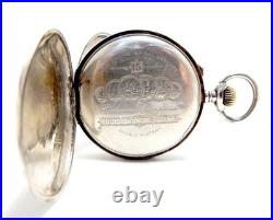 Pocket Watch LOUIS BRANDT & FRERE Hunter 15 Rubie Case Silver 51mm Working 1910c