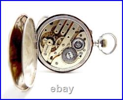 Pocket Watch LOUIS BRANDT & FRERE Hunter 15 Rubie Case Silver 51mm Working 1910c
