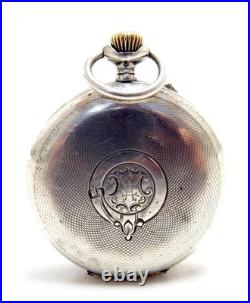 Pocket Watch LOUIS BRANDT & FRERE Hunter 15 Rubie Case Silver 51mm Working 1910c
