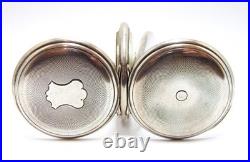 Pocket Watch Longines Hunter Dial Porcelain Case Silver 50mm 1925c Needs Review