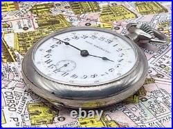 Pocket Watch Non-Magnetic 24-Hour White Dial Metal Case 1900 Mechanical Manual