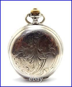 Pocket Watch OMEGA Hunter Grand Prix Paris Circa 1915 Case Silver 52mm Working