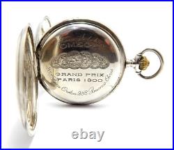 Pocket Watch OMEGA Hunter Grand Prix Paris Circa 1915 Case Silver 52mm Working