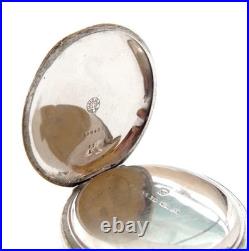 Pocket Watch OMEGA Open Face Dial Porcelain Circa 1910 Case Steel 53mm Working