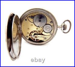 Pocket Watch OMEGA Open Face Dial Porcelain Circa 1910 Case Steel 53mm Working