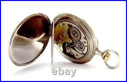 Pocket Watch OMEGA Open Face Dial Porcelain Circa 1915 Case Steel 51mm Working