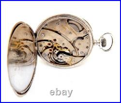 Pocket Watch PAUL DITISHEIM Solvil Dial Porcelain Case Silver 48mm 1920c Working