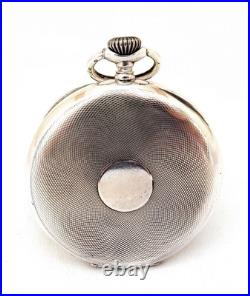 Pocket Watch PAUL DITISHEIM Solvil Dial Porcelain Case Silver 48mm 1920c Working