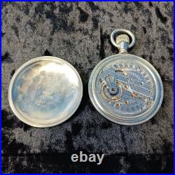 Pocket Watch, Rockford 21 Jewel Silverode Case RUNS