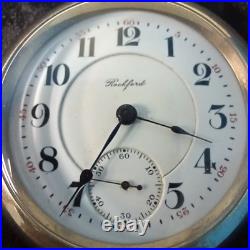 Pocket Watch, Rockford 21 Jewel Silverode Case RUNS
