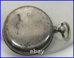 Pocket Watch Sterling 1880's London 51mm Fusee Verge Pair Case Bullseye Crystal