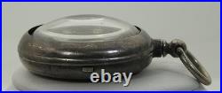 Pocket Watch Sterling 1880's London 51mm Fusee Verge Pair Case Bullseye Crystal