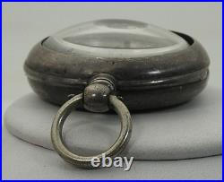 Pocket Watch Sterling 1880's London 51mm Fusee Verge Pair Case Bullseye Crystal