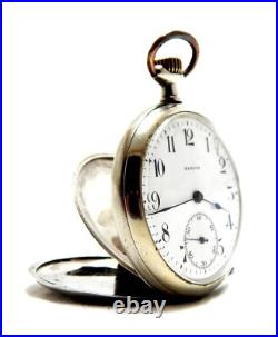 Pocket Watch ZENITH Grand Prix Dial Porcelain Open Face 52mm Case Steel Working