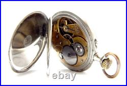 Pocket Watch ZENITH Grand Prix Dial Porcelain Open Face 52mm Case Steel Working