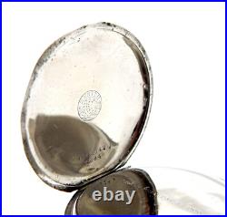 Pocket Watch ZENITH Grand Prix Dial Porcelain Open Face 52mm Case Steel Working