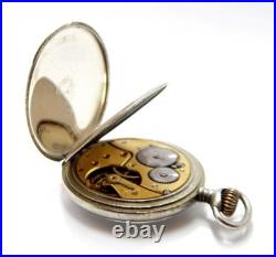 Pocket Watch ZENITH Grand Prix Dial Porcelain Open Face Case Steel To Restore