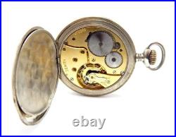 Pocket Watch ZENITH Grand Prix Dial Porcelain Open Face Case Steel To Restore