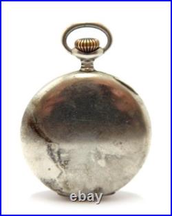 Pocket Watch ZENITH Grand Prix Dial Porcelain Open Face Case Steel To Restore