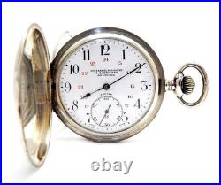 Pocket Watch ZENITH Hunter Grand Prix Paris Case Silver 50mm Circa 1910 Working