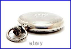 Pocket Watch ZENITH Hunter Grand Prix Paris Case Silver 50mm Circa 1910 Working