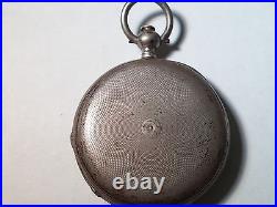 Pocket Watch, small, Hunting Case, gunmetal/silver, for parts/not running