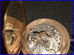 Pocket watch ELGIN cal 286 engraved hunter multicolor case c 1905 7 jewels 6s