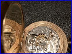 Pocket watch ELGIN cal 286 engraved hunter multicolor case c 1905 7 jewels 6s
