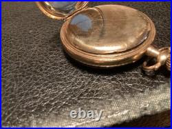 Pocket watch ELGIN cal 286 engraved hunter multicolor case c 1905 7 jewels 6s