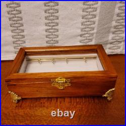 Pocket watch display Box, with Sliding Hooks