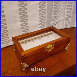 Pocket watch display Box, with Sliding Hooks