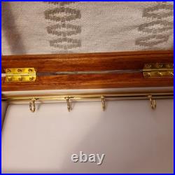 Pocket watch display Box, with Sliding Hooks