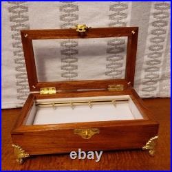 Pocket watch display Box, with Sliding Hooks