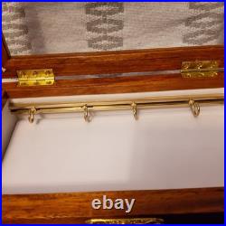 Pocket watch display Box, with Sliding Hooks