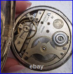 Pocket watch full hunter horse and hunting scene W & D Perfection