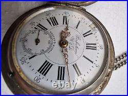 Pocket watch full hunter horse and hunting scene W & D Perfection