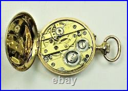 Pocket watch lady's solid gold 14K very beautiful case