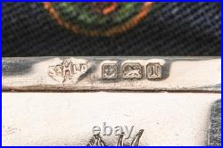 Preppy Club Hunting Deer Antique Sterling Silver Pocket Watch Fob Vesta Case