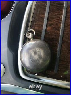 Presented! Silver Waltham Wm Ellery Pocket Watch Size 18s Key Wind Hunter Case