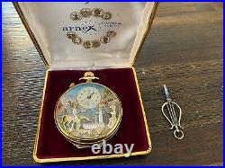 Pristine Reuge Cased Pocket Watch with oringal case and sale receipt in 1986