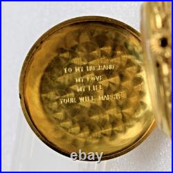 Pristine Vintage Swiss Arnex 10? Gold Hunter-Case Unitas 6498 Pocket Watch-Runs