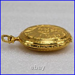 Pristine Vintage Swiss Arnex 10? Gold Hunter-Case Unitas 6498 Pocket Watch-Runs
