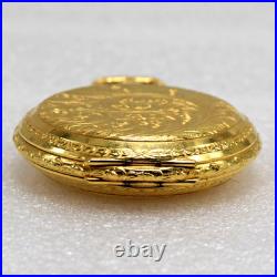 Pristine Vintage Swiss Arnex 10? Gold Hunter-Case Unitas 6498 Pocket Watch-Runs